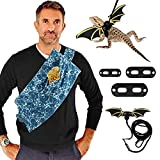 Reptile Carrier, Bearded Dragon Sling, Bearded Dragon Carrier, Adjustable Reptile Sling Lizard Harness and Leash for Bearded Dragons Lizards Small Reptile for Winter Napping Safe&Warm Outdoor Walking
