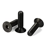 M4 x 10mm Flat Head Socket Cap Screws Countersunk Bolts, Alloy Steel Class 10.9 Black, DIN 7991, Quantity 100