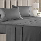 400 Thread Count Cotton - Queen Size Sheet Set - 100% Cotton Sheets - 400-Thread-Count - Sateen Cotton - Deep Pocket Cotton Bed Sheets - Silky & Soft Cotton - Hotel Quality Cotton Sheet for Queen beds