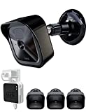 COOLWUFAN Wall Mount Bracket for All-New Blink Outdoor Camera, Weather Proof 360 Protective Case & Adjustable Mount for Blink Sync Module 2 Mount for Blink Home Security Camera (Black (3 Packs))