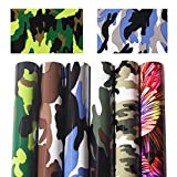 Meneng Print Iron-on Thermo Heat Transfer Vinyl Sheets, HTV Heat Press Vinyl Craft Film 9.8''x 12'' for Clothing DIY and T-Shirt Decoration Sewing Garment 6 Pcs/Set (Camouflage Series)