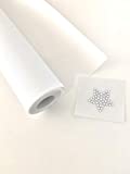 10 Ft x 12 inch Hot Fix Iron On Rhinestone Sticky Transfer Film Paper, Thick Tape; Easy to use in Continuous Roll, with Star Decal ~Rococo Designs