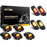 Partsam Smoke Set 5PCs Cab Top Roof Running Marker Light Amber w Wiring Pack + 4Pcs LED Side Fender Marker Lights Replacement for Dodge Ram 2003-2009 and Ram 2011-2017 Pickup Trucks Dually Bed