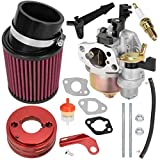 FVRITO High Performance Upgraded Carburetor Air Filter adapter Intake Spark Plug Kit for Predator 212cc 6.5 Hp Honda Gx160 Gx200 196cc Coleman CT200U Trail Engine Mini Bike Go Kart Racing Red