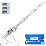 Kynup Digital Caliper, 12 Inch Caliper Measuring Tool with Stainless Steel, IP54 Splash Proof Protection Design, Large LCD Screen, Easy Switch from Inch Metric Fraction (300mm)