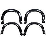 Fender Flares Compatible With 2015-2021 Dodge Challenger Base Model, Demon Style Unpainted Black PP by IKON MOTORSPORTS