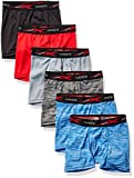 Hanes Boys' Breathable Tagless Boxer Brief, 6-Pack, Assorted Space Dyes & Solids, Medium