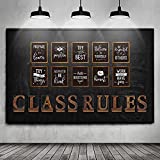 20 Pieces Classroom Bulletin Board Posters Class Rules Letter Motivational Quote Wall Poster Set Class Inspirational Decors Rustic Chic Poster Decoration for School Social Studies Party Supplies