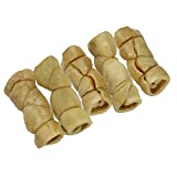 Wild Eats Water Buffalo Retriever Style Cheek Roll 3" Dog Chews-5 Pack (Long Lasting Dog Chews Dog Treats & Dog Bones for Aggressive Chewers-Dog Bones for Medium Dogs) Substitute for Pig Ears for Dogs