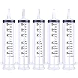 BSTEAN 5 Pack 150ml Large Plastic Syringe Without Needle, Catheter Tip Syringe, Individual Wrap for Scientific, Measurement or Household Multiple Uses Tools