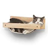 FUKUMARU Cat Hammock Wall Mounted Large Cats Shelf - Modern Beds and Perches - Premium Kitty Furniture for Sleeping, Playing, Climbing, and Lounging - Easily Holds up to 40 lbs, Black Stripe