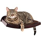 Art of Paws Cat Shelf | Cat Perch Cat Bed with Curved Cat Hammock Design | Elegant Wood Wall-Mounted Cat Furniture | A Gift Your cat Will Love