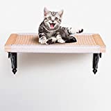 Purife Wood Cat Wall Shelves and Perches for Large Cats - Cat Shelf for Wall Indoor, Wall Mount Cat Bed, Premium Stylish Cat Wall Furniture, Cat Hammock Bed for Lounging Climbing Playing & Scratching