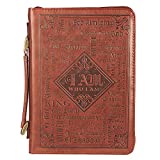 Bible Cover Faux Leather Names of God Brown Large [Misc. Supplies]