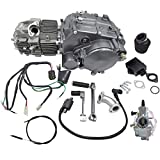 WPHMOTO Lifan 150cc 4 Stroke Oil Cooled Racing Engine Motor With Carburetor Wiring Harness Kit for XR50 CRF50 XR CRF 50 70 Dirt Pit Bike Motorcycle