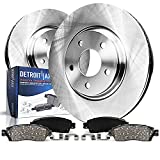 Detroit Axle - Front Disc Rotors + Ceramic Brake Pads Replacement for Toyota Matrix Corolla Pontiac Vibe Scion xD - 4pc Set