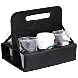 Outdoor Sport Reusable Cup Carrier/Cup Caddy (2 Pack), P7262, Black