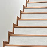 funlife 2 Rolls Peel and Stick Stair Riser Stickers, Vinyl Self Adhesive Stair Decals Staircase Decor for Stair Steps, 6.1"x36.02", Wood Grain