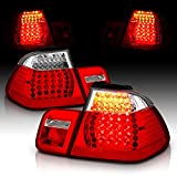 AmeriLite 4 Door L.E.D Taillights Red/Clear 4 Pcs For Bmw 3 Series E46 - Passenger and Driver Side