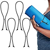 Watayo 4 PCS Yoga Mat Band-Yoga Mat Strap for Keep Your Mat Tightly Rolled and Fixed,Fits Most Size Mats
