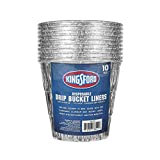 Kingsford Disposable Drip Bucket Liners, 10 Count | Aluminum Drip Bucket Liners, Disposable Bucket Liners for BBQ and Grill Grease Bucket Liners for Grilling | Easy Cleanup from Kingsford Grilling