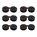 Printerfield 6 Pack Compatible Typewriter Ink Ribbon for Olivetti GR.4/GR.8 - Black&Red