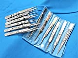 German Tweezers Set Stainless Steel Hobby Electronic Jewelry Watch Repairs Tool