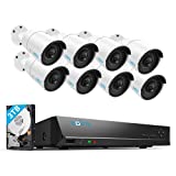 REOLINK 16CH 5MP Home Security Camera System, 8pcs Wired 5MP Outdoor PoE IP Cameras with Person Vehicle Detection, 4K 16CH NVR with 4TB HDD for 24-7 Recording, RLK16-410B8-5MP