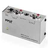 Pyle Phono Turntable Preamp - Mini Electronic Audio Stereo Phonograph Preamplifier with RCA Input, RCA Output & Low Noise Operation Powered by 12 Volt DC Adapter (PP444)