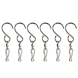 Kuuqa Swivel Hooks Clips for Hanging Wind Spinners Wind Chimes Crystal Twisters Party Supply(6 Pack)