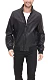 Tommy Hilfiger Men's Smooth Lamb Touch Faux Leather Unfilled Bomber, Black, XL