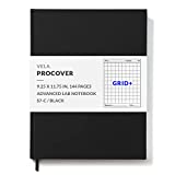 Vela Sciences S7-C Expanded Procover Lab Notebook, 9.25 x 11.75 in, 144 Pages, Black Cover (5mm Grid+)