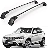 MotorFansClub Roof Rack Cross Bars Fit for BMW X3 F25 2011 2012 2013 2014 2015 2016 2017 2018 Cross Bars Baggage Luggage Cargo Top Roof Rail