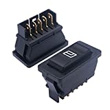 weideer 2Pcs 5 Pin Car Window Switch 12V 20A Control Power Window Lift Momentary Rocker Switch With LED Light K-010