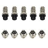 8 Pin Metal Male Female Panel Connector 16mm GX16-8 Aviation Connector Plug of 5 Pairs