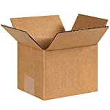 Aviditi 654 Corrugated Cardboard Box 6" L x 5" W x 4" H, Kraft, For Shipping, Packing and Moving (Pack of 25)