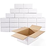 MESHA White Corrugated Mailing Box 6X4X4 Shipping Boxes Cardboard For Small Business Packaging Mailer 25PACK