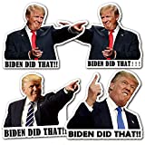 100PCS Biden Did That Trump Sticker Trump Joe Biden Did That Sticker I Did That Sticker Trump Won Sticker Fuck Biden Sticker Gas Pump Bumper Parody Vinyl Stickers for Car Laptop Window Waterproof