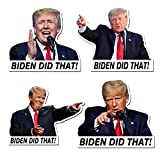 100Pcs Biden Did That Stickers Donald Trump Joe Biden I Did That Decal Stickers Mixed 4 Patterns Funny Sticker for Car Motorcycle Helmet Laptop Window