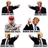 120Pcs Biden DID That Trump Won Sticker Decal Humor - Joe Biden Funny Sticker That's All Me I Did That - Pointed to Your Left & Right Funny Joe Biden Campaign Logo Parody Sticker 3 inch