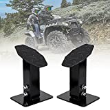 ATV Passenger Foot Rest, kemimoto ATV Foot Rest Adjustable Footrest, ATV Passenger Foot Pegs w/Anti-Slip Grip Compatible with Polaris Sportsman Scrambler Foreman Fourtrax Grizzly, Black