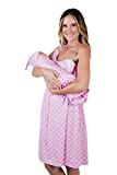 Baby Be Mine 3 in 1 Labor/Delivery/Nursing Hospital Gown and Matching Swaddle Set (Molly, S/M pre preg 2-12)