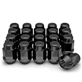 White Knight 1704SBK-20AM Black Chrome 1/2"-20 Bulge Acorn Lug Nut, 20 Pack