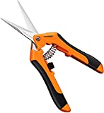 VIVOSUN 6.5 Inch Gardening Hand Pruner Pruning Shear with Straight Stainless Steel Blades Orange