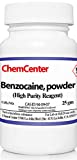 Benzocaine, Ultra Pure, Fine Crystalline Powder, 25 Grams