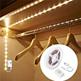 Under Cabinet Light Strip Rechargeable , LUXJET 1M LED Strip Light with Motion Sensor, Warm White led Light for Cabinet, Kitchen, Counter, Shelf, TV (1MRecharge)