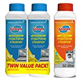 Glisten Dishwasher Magic Machine Cleaner and Disinfectant 2-Pack and Washer Magic Washing Machine Cleaner