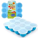 Samuelworld Baby Food Storage Container, 12 Portions Freezer Tray with Lid, 12x2.5oz BPA Free, Silicone, Perfect for Homemade Baby Food, Vegetable & Fruit Purees and Breast Milk