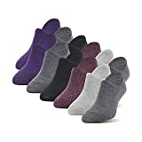 Peds Women's High Cut No Show Socks, 12-Pairs, Dark Grey/Light Grey/Pink/Black/Purple, Shoe Size: 5-10