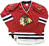 Blackhawks Jerseys - Three (3) Colors and 10 Sizes, We Add Your Name and Number (Red, Adult Medium)